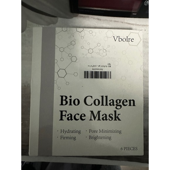 Vbolre Bio‎ Collagen Face Mask Hydrating Firming Pore Minimizing 6 Pieces - Picture 1 of 13